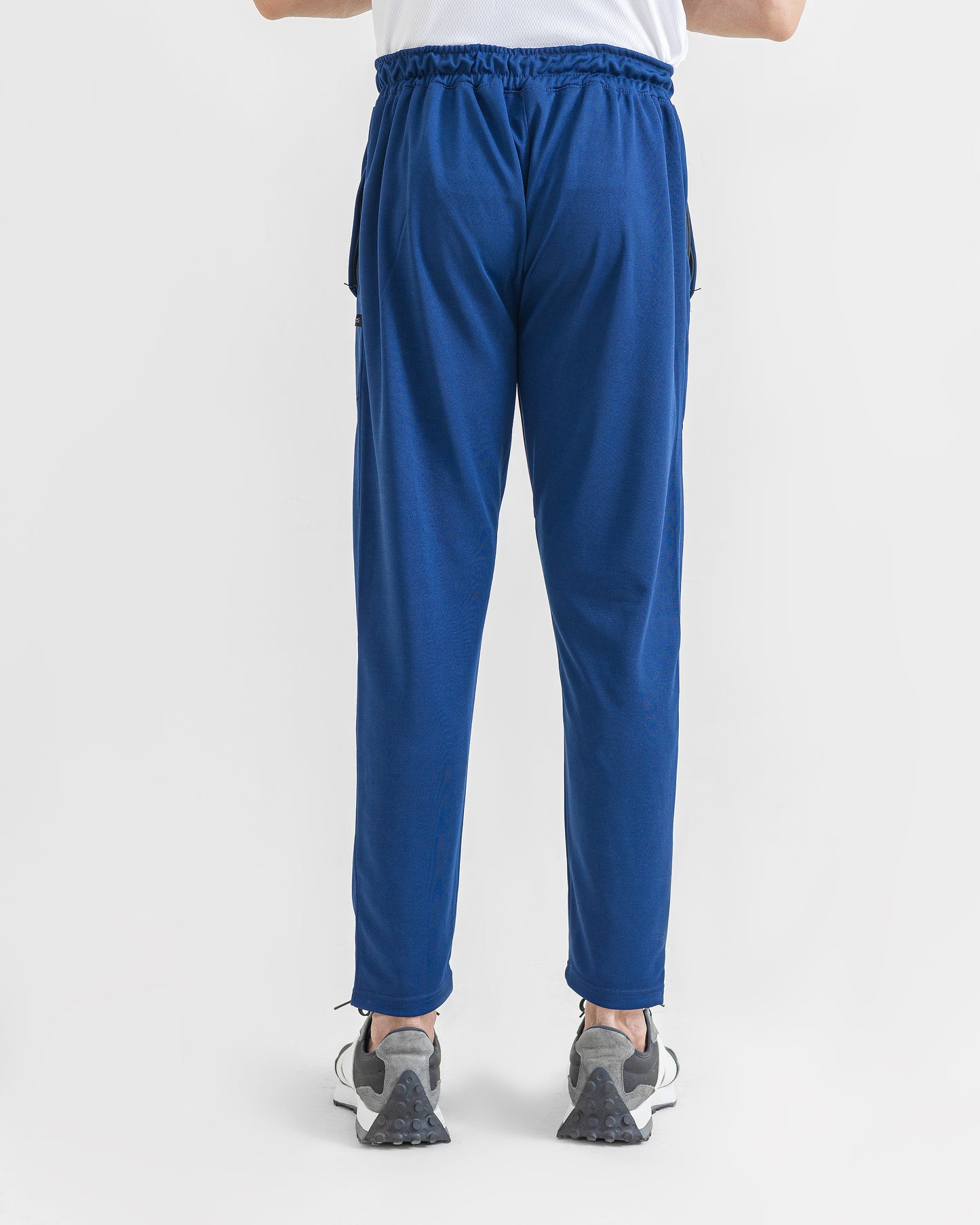 BLUE LOOSE FIT PLEATED TROUSERS
