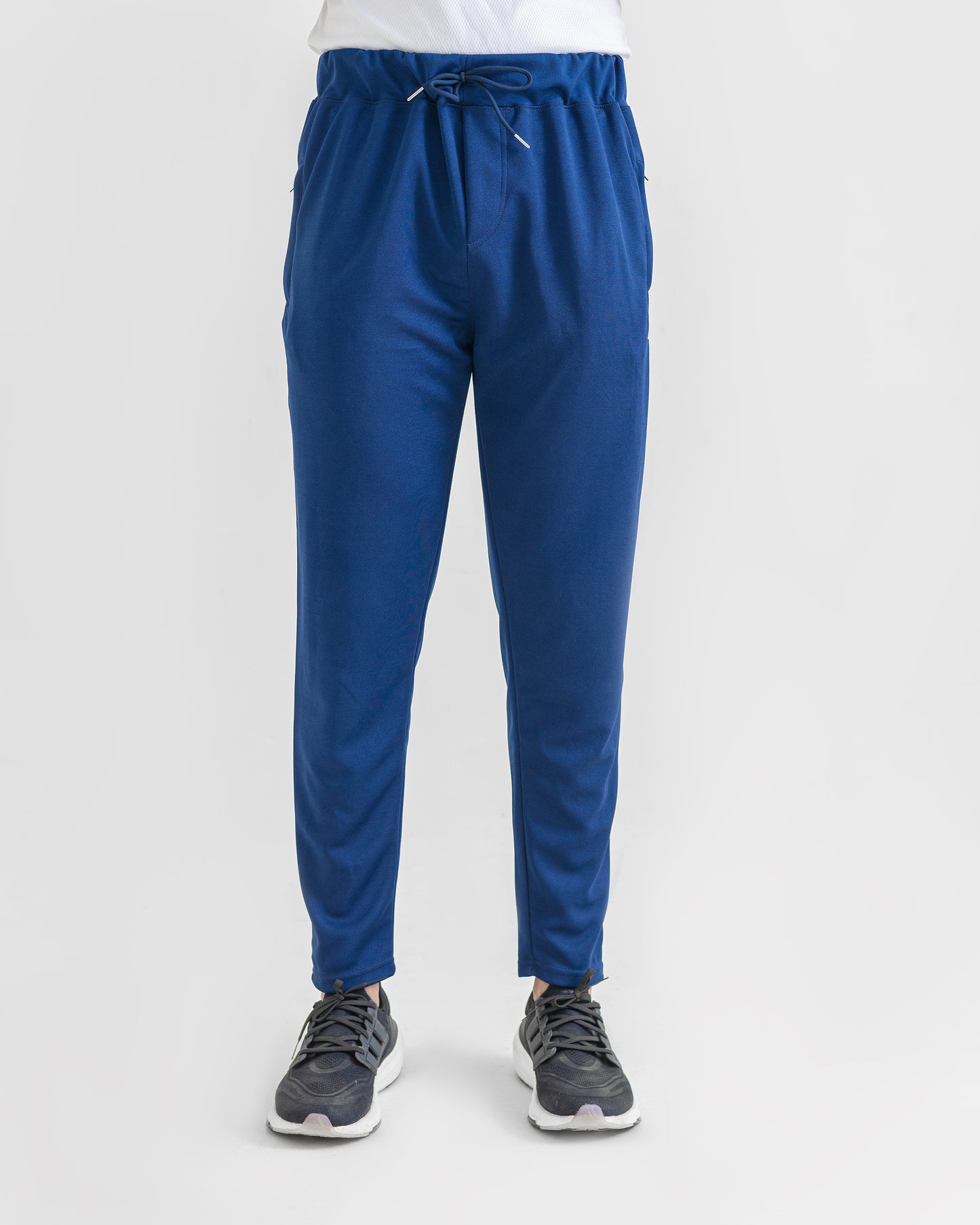 BRIGHT BLUE LOOSE FIT PLEATED TROUSERS