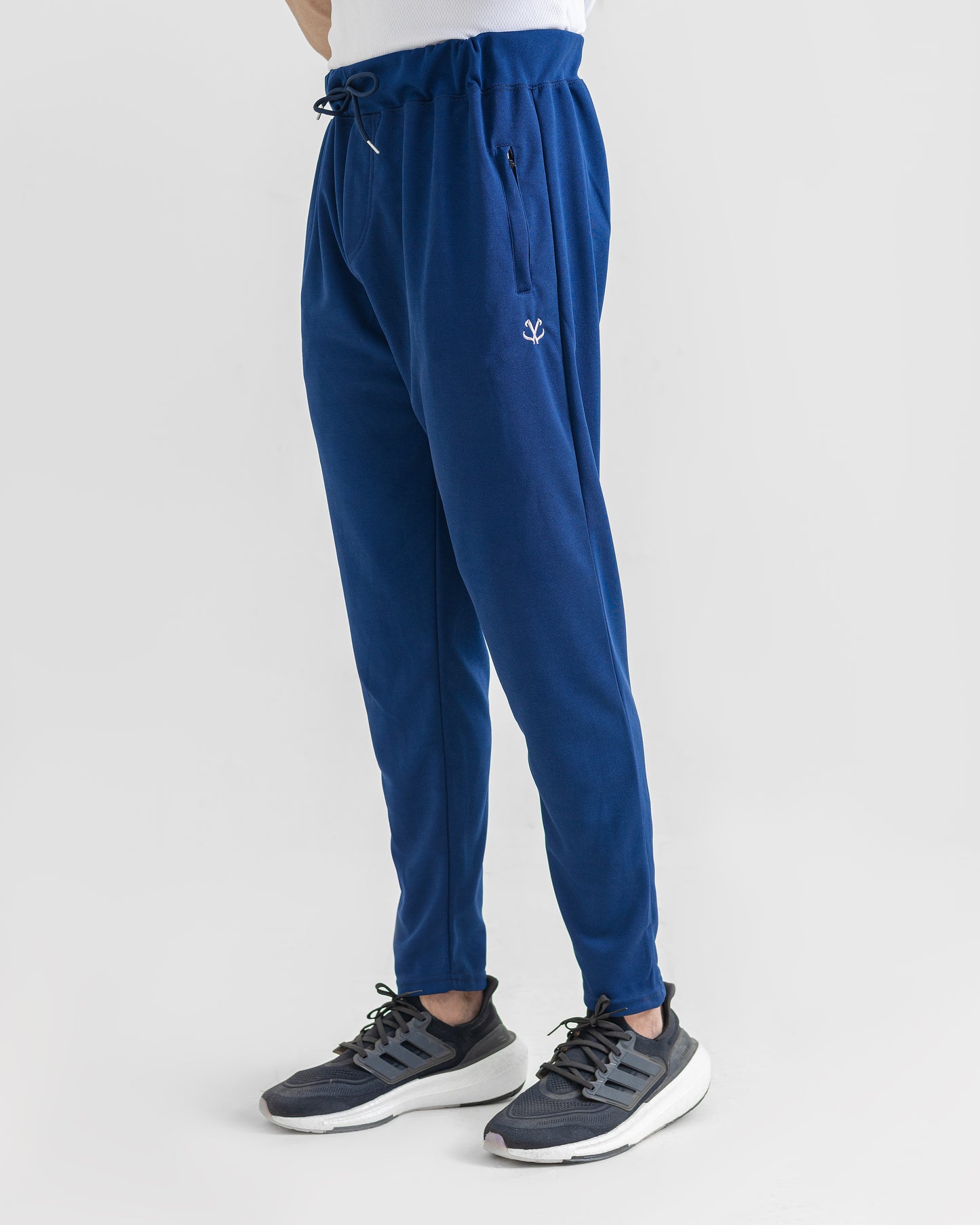 BRIGHT BLUE LOOSE FIT PLEATED TROUSERS