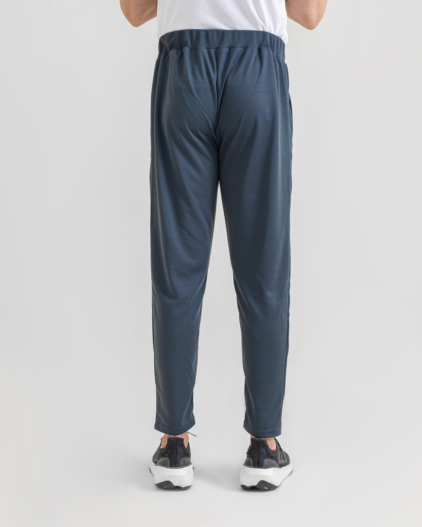 DARK SILVER LOOSE FIT PLEATED TROUSERS
