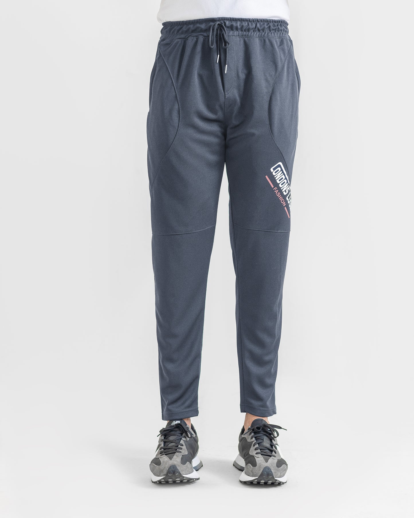 GRAY LOOSE FIT PLEATED TROUSERS
