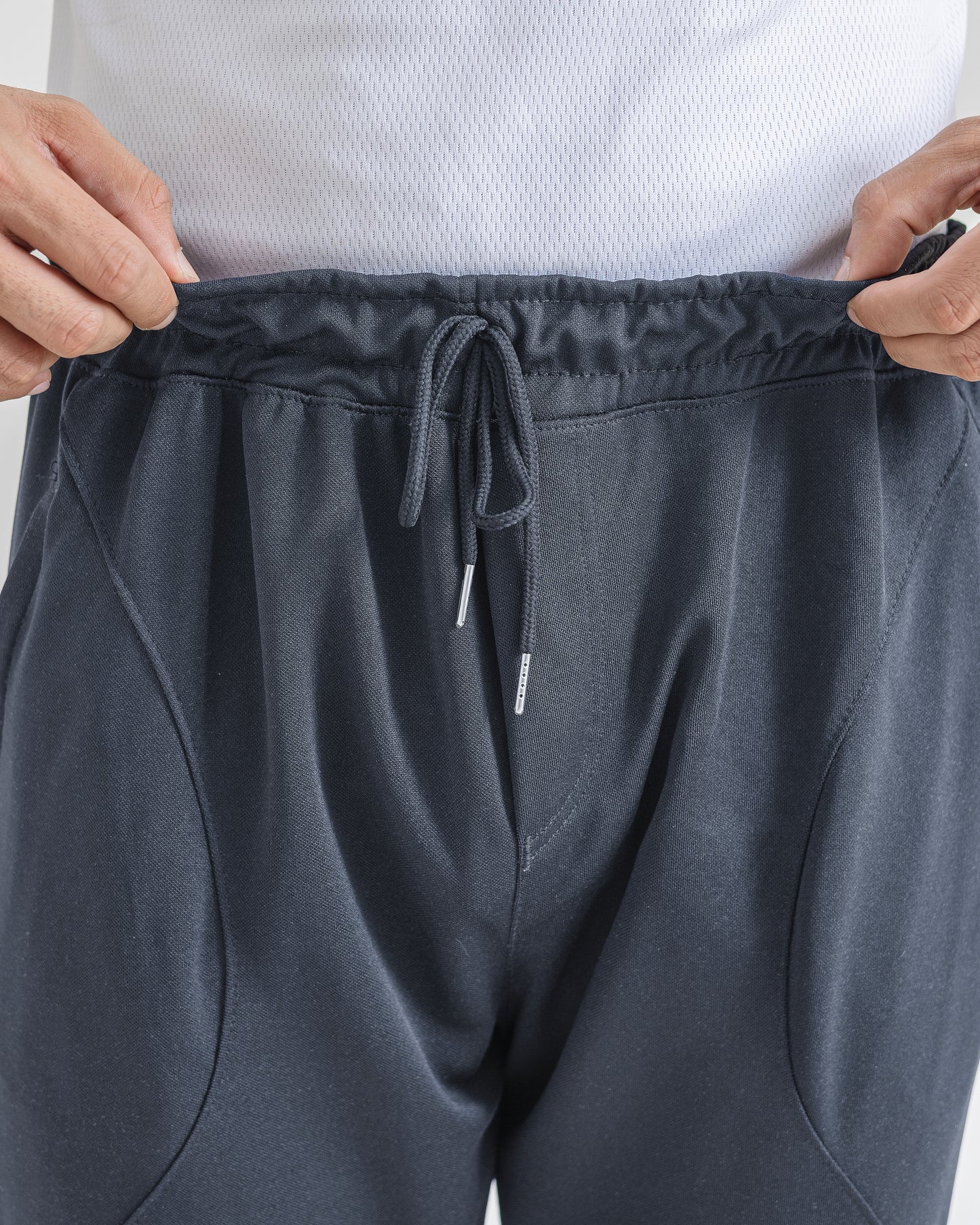 GRAY LOOSE FIT PLEATED TROUSERS