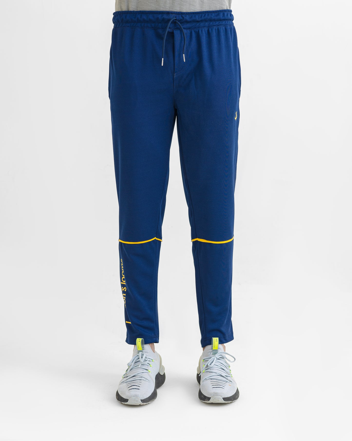 BLUE LOOSE FIT PLEATED TROUSERS