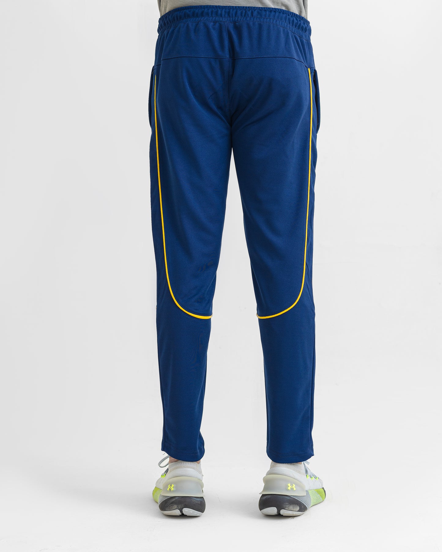 BLUE LOOSE FIT PLEATED TROUSERS