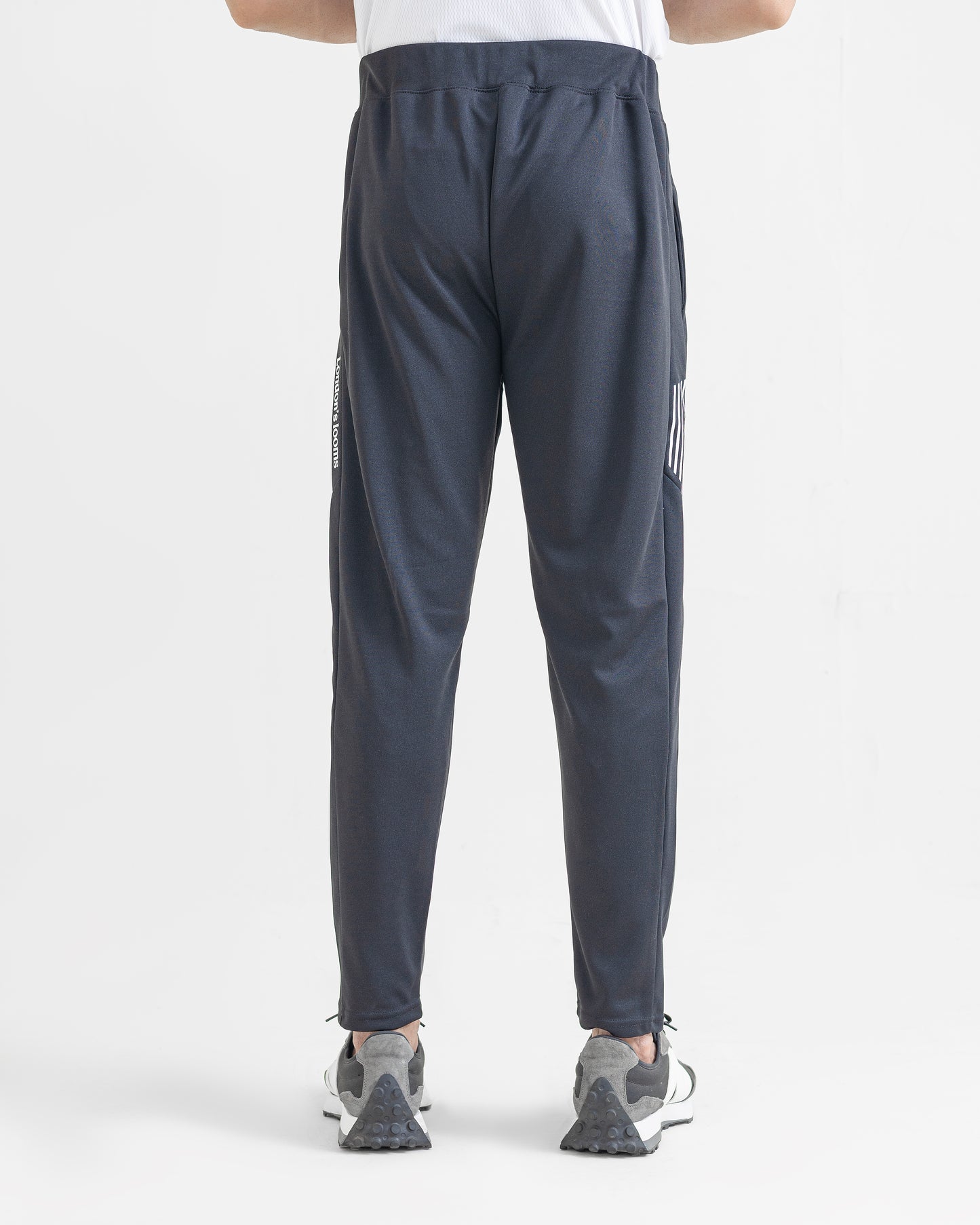 SHADOW GREY LOOSE FIT PLEATED TROUSERS