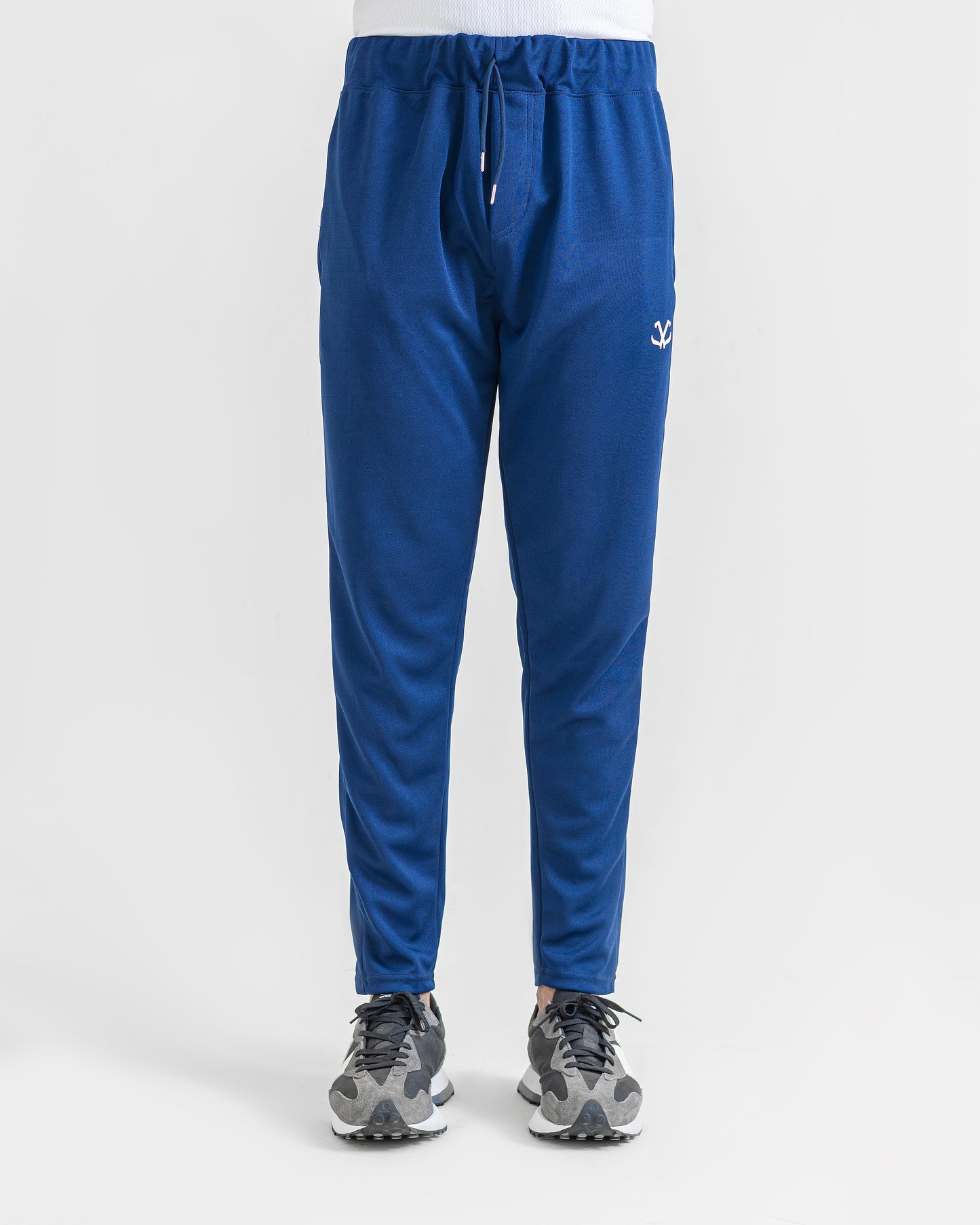 DARK BLUE LOOSE FIT PLEATED TROUSERS