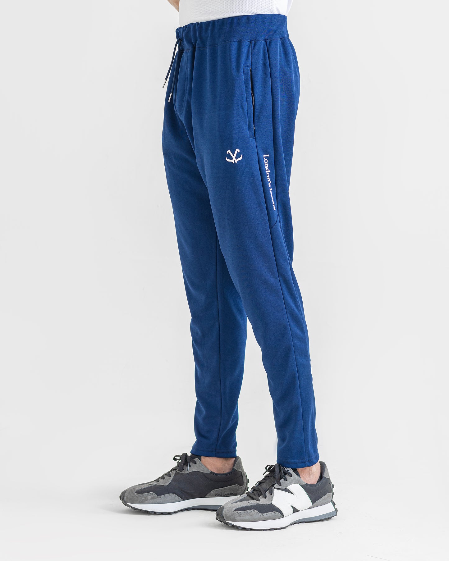 DARK BLUE LOOSE FIT PLEATED TROUSERS