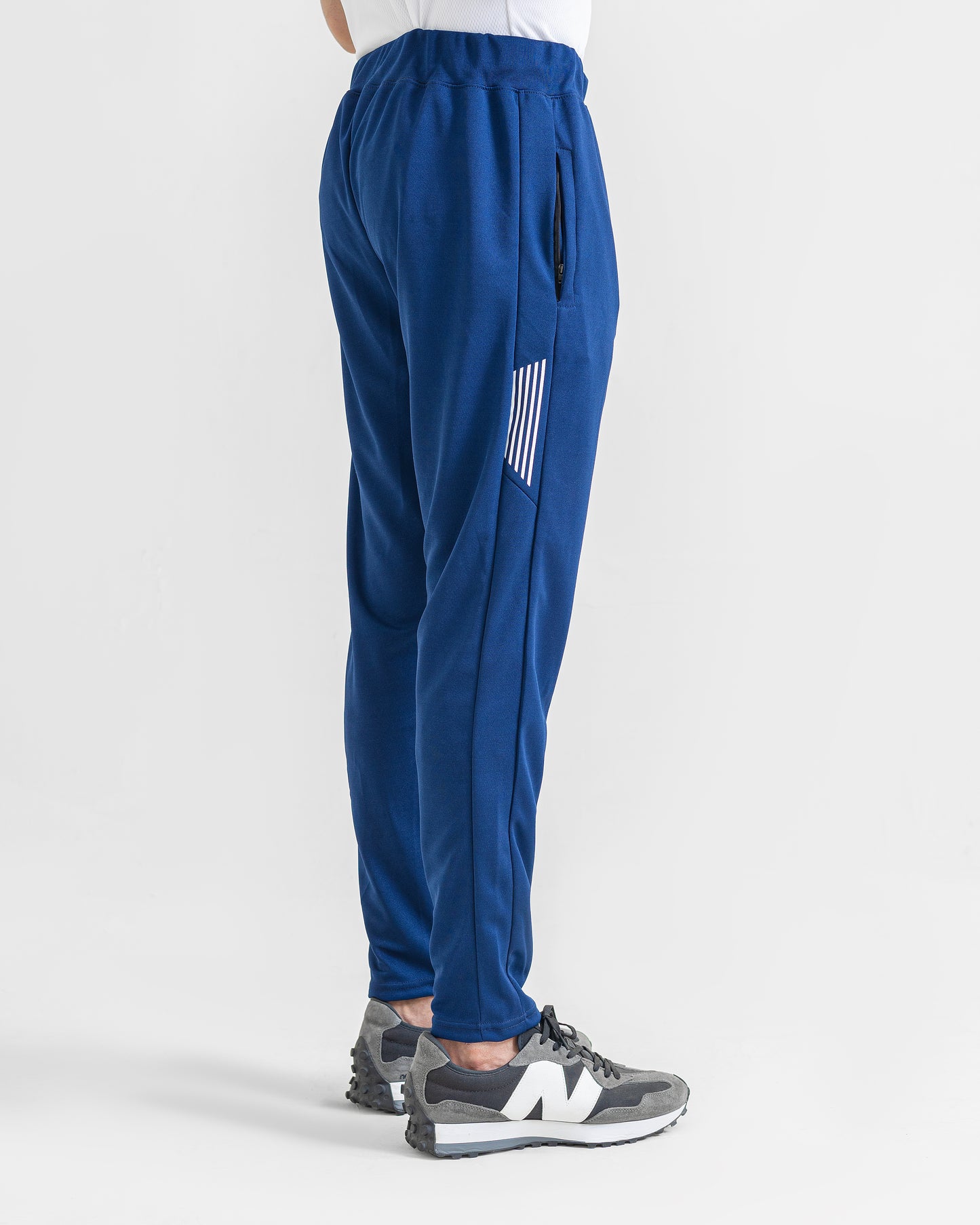 DARK BLUE LOOSE FIT PLEATED TROUSERS