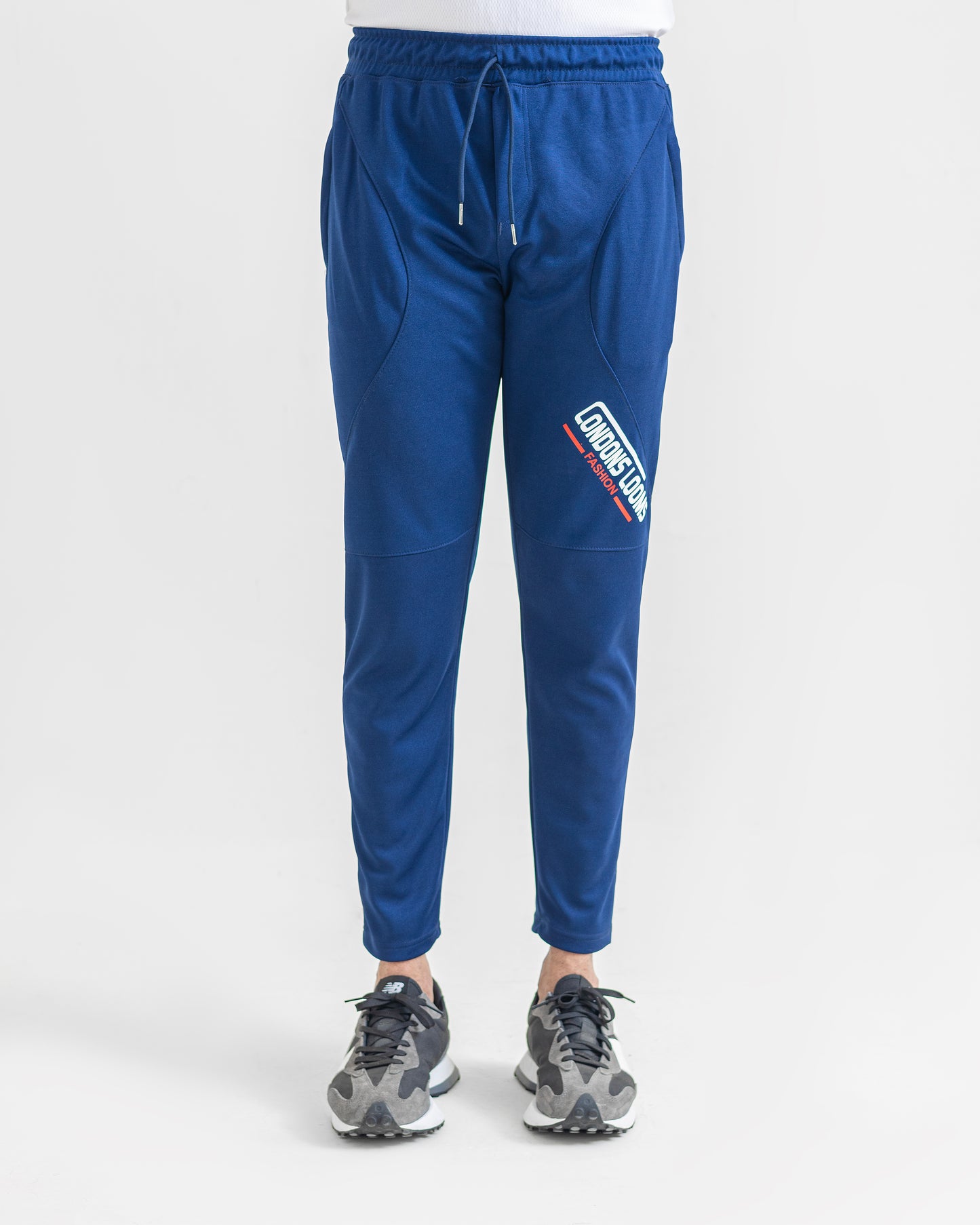 DARK BLUE LOOSE FIT PLEATED TROUSERS