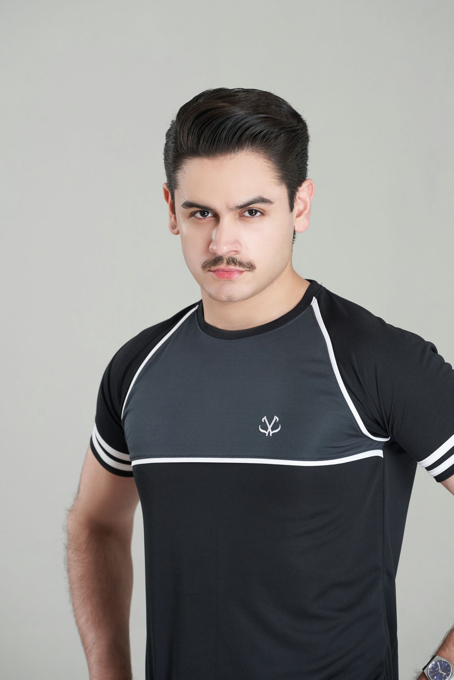 BLACK AND DARK GRAY TRACKSUIT