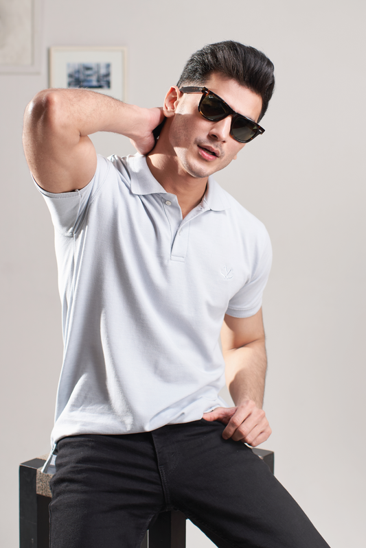 SEA GREEN POPCORN POLO