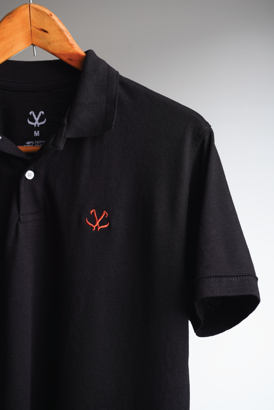 BLACK BASICS GOLD POLO